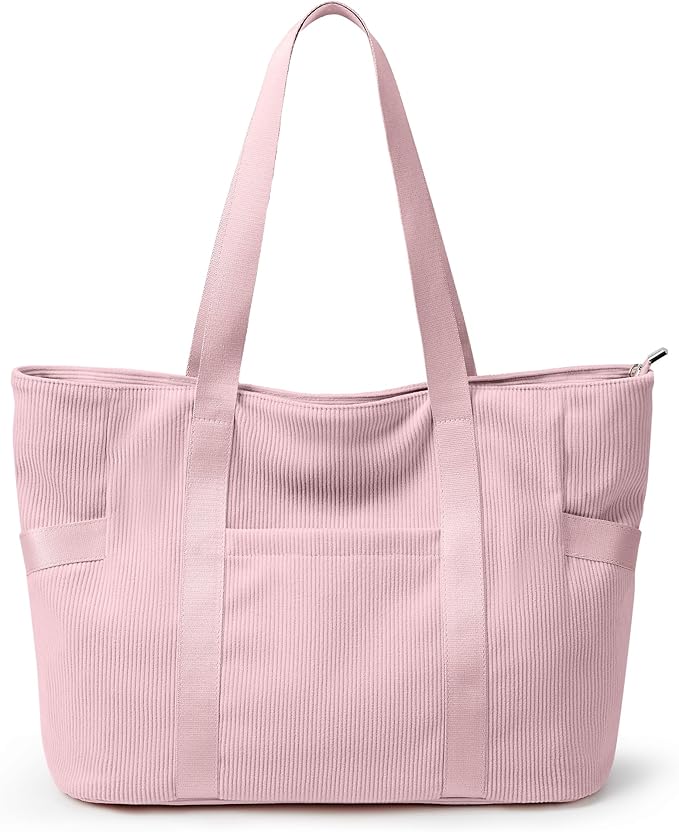 Tote Bag for Women with Zipper, Travel Tote Bags with Compartments Large Shoulder Bag Handbag for Gym Work School