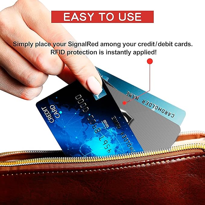 SaiTech IT RFID Blocking Cards - Protects Entire Wallet, NFC & Contactless Card Protector - Grey (10 Pcs)