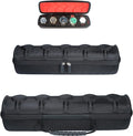 Hard 5 Slots Watch travel case with Soft Separation pillow, fit men's women's casual/sports/diving/dress/automatic watches up to 60mm sized face, with luxury red lining(case only)