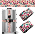 Butterfly Luggage Straps for Suitcases TSA Approved, Luggage Identifiers for Suitcase, Adjustable Suitcase Strap for Baggage Security with Cute Patten, Travel Necessary Accessories (2Pack)
