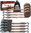 XSTRAP STANDARD Ratchet Tie Down Straps 4 Pk 10 Ft- 300 Lbs Load Cap- 900 Lbs Break Strength-Cargo Straps for Hunting, UTV, ATV, Pickup, Truck, Moving Appliances, Lawn Equipment, Camouflage