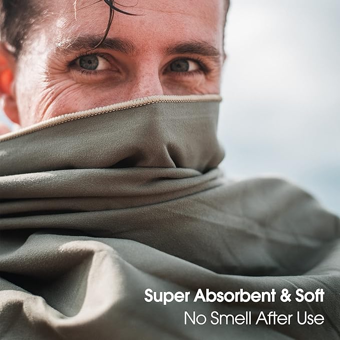 4Monster Camping Towel Super Absorbent, Quick Dry Microfiber Travel Towel, Fast Drying Ultra Soft Compact Gym Towel for Hiking Swimming Beach Yoga Travel Sports Backpack (Marine Blue, 20.00" x 12.00")