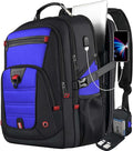 Z-MGKISS Extra Large Backpack, Travel Laptop Bag for Men, Anti-Theft College Backpack with USB Port, TSA-Approved 17.3 Inch, Heavy Duty Business Weekender Bag, Blue
