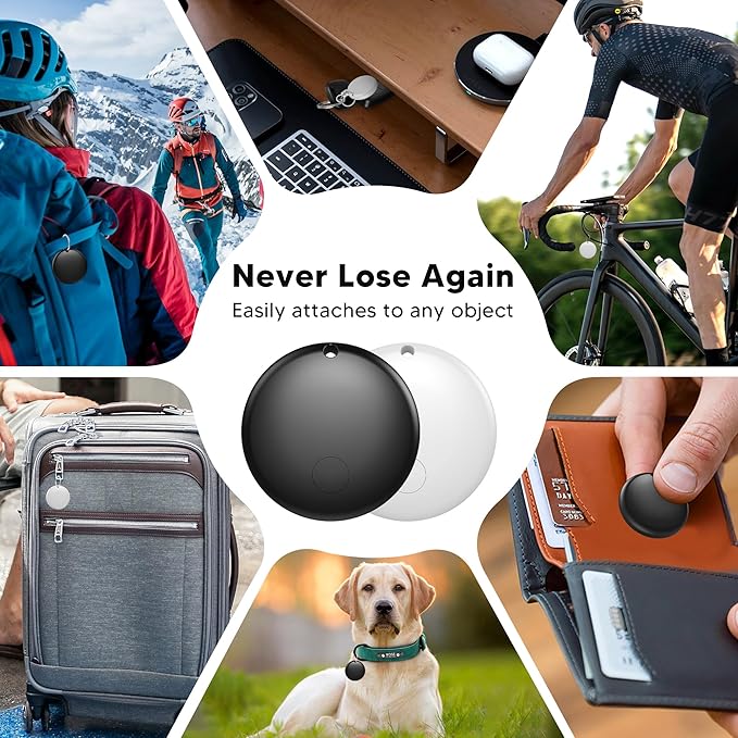 Air Tracker Tag for Android Smart Tag（Not for iOS）Air Tracker Tags-4 pack Android Work with Google Find Hub App Key Finder Bluetooth Tracker Item Locator for Purse, Keys, Luggage, Backpack, Pets，etc.