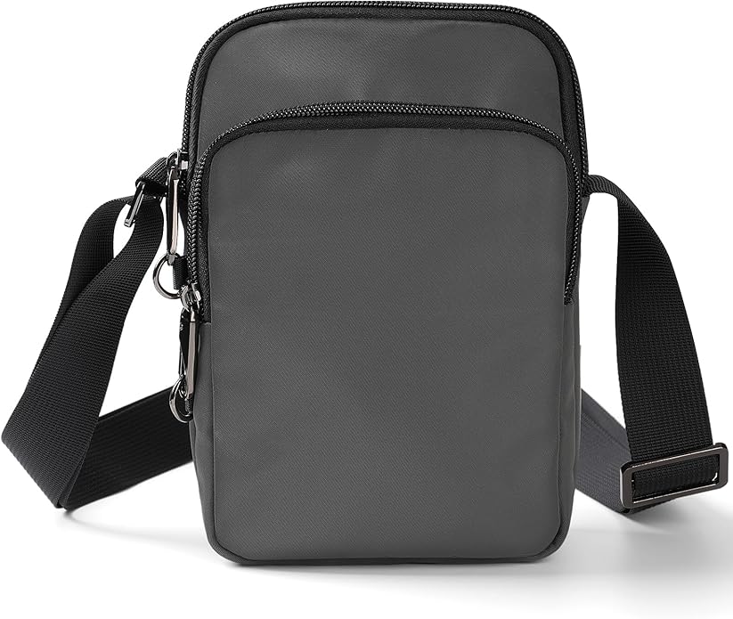 BROADREAM Small Crossbody Bag Men Women, Anti-Theft Crossbody Sling bags - Mini Shoulder Travel Bag for Hiking Sports
