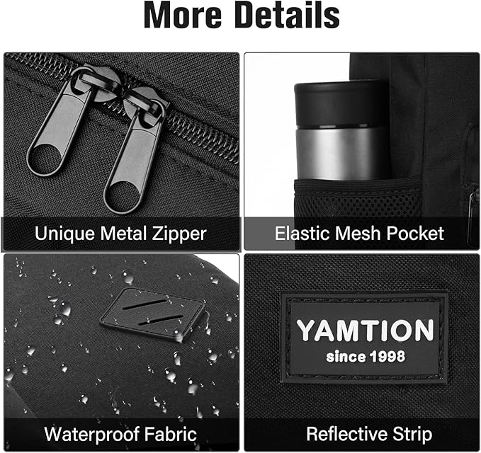 17 Inch Backpack for School Business Travel,Computer Bookbag Schoolbag for Work Office High School College Teen Men Boy Girl Women