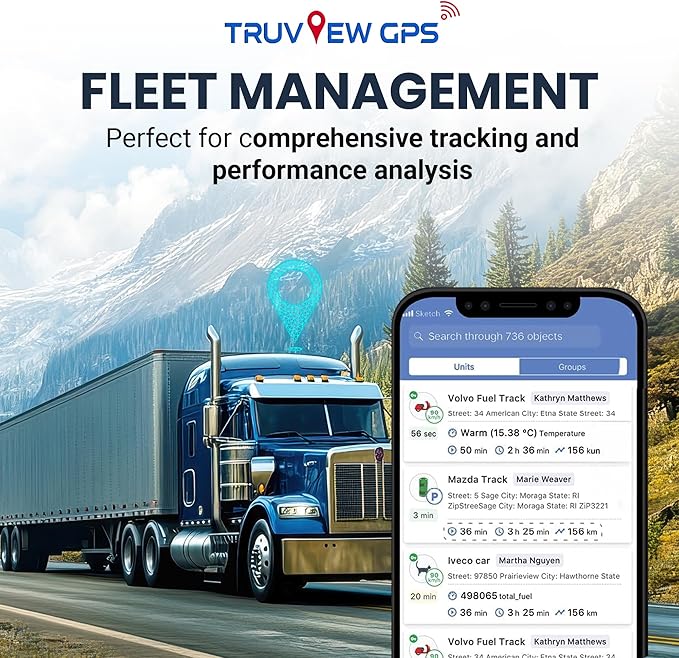 Truview TV500 OBD II, 4G GPS Tracker with Global SIM - Real-Time & Reliable Vehicle Tracking Device for Cars, Vans & Fleets - Plug & Play, Mobile App, 24/7 Support - No Contract Required