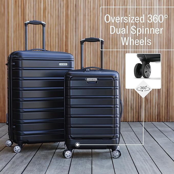Samsonite Omni 2 Hardside Expandable Luggage with Spinner Wheels, LARGE SPINNER, CARIBBEAN BLUE