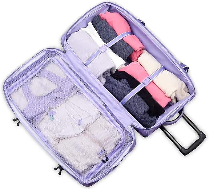 florence by mills Women's Two Wheel Rolling Travel Duffle Bag