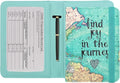 ZOPPEN Passport Holder Wallet, Passport Cover Travel Wallet Women Travel Essentials Accessories Document Organizer Travel Must Haves Rfid Blocking Cover Case for Women and Men, Map