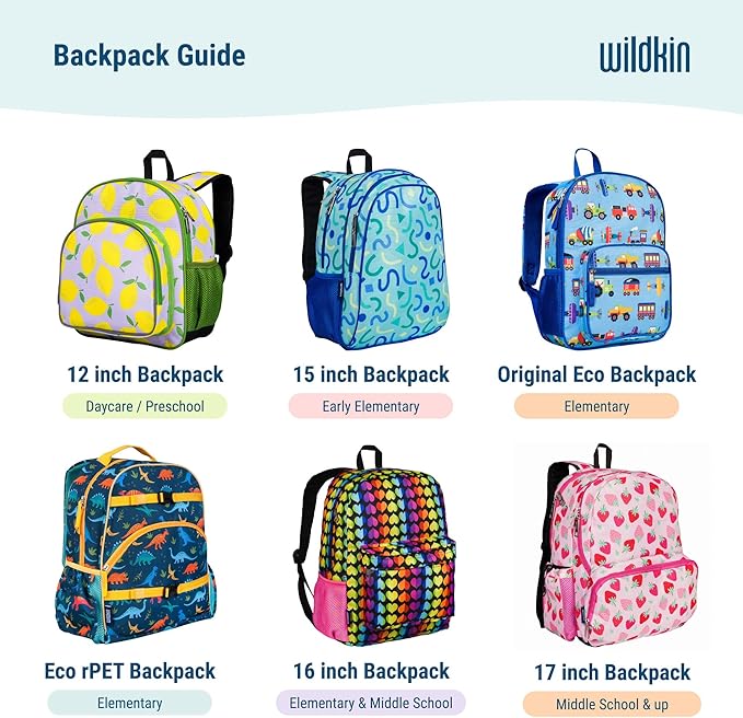 Wildkin 12-inch Kids Backpack – Padded, Adjustable, Ideal for Daycare & Travel - Game On