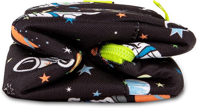 PackIt Freezable Snack Box, Spaceman, Built with ECOFREEZE Technology, Collapsible, Reusable, Zip Closure with Buckle Handle, Great for All Ages and Fresh Snacks on the go