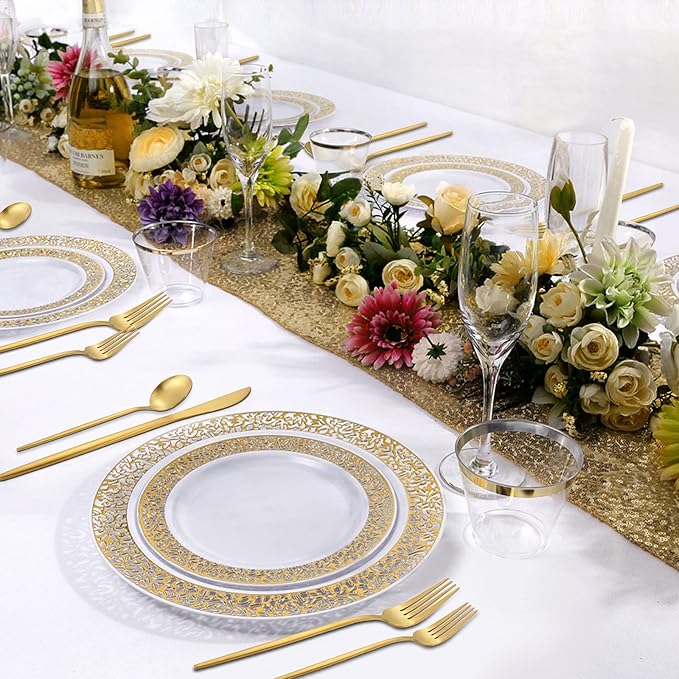 Matte Gold Silverware Set, VANVRO 60-Piece Stainless Steel Flatware Set, Satin Finish tableware Cutlery Set, Service for 12, Home and Restaurant, Dishwasher Safe