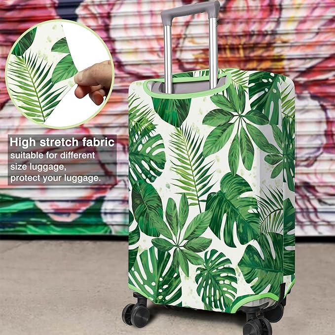 Travel Luggage Cover Suitcase Protector Fits 18-32 Inch Wheel Covers PatternedTravel Related Items Flower Luggage Protector Elastic L