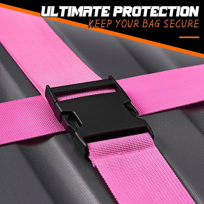 Eccliy 12 Pack Luggage Straps Suitcase Belts Wide Adjustable Packing Straps Travel Belts Accessories for Business Packing(Multicolor)