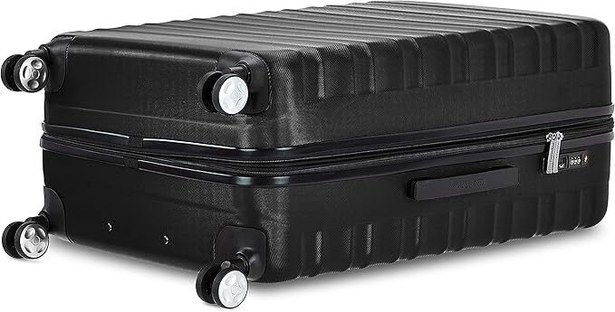Amazon Basics 2 Piece Set (20", 28") With TSA Locks, Hardshell Suitcases With Four Multi-directional Wheels, Expandable For Up to 25% More Space, With Scratch-Resistant Surface, Black