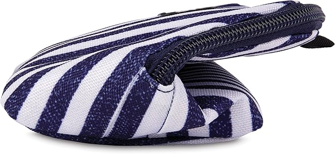 PackIt® Freezable Snack Bag, Seaside Stripe, Built with ECOFREEZE® Technology, Collapsible, Reusable, Zip Closure, Designed For Keeping Snacks Fresh On the Go