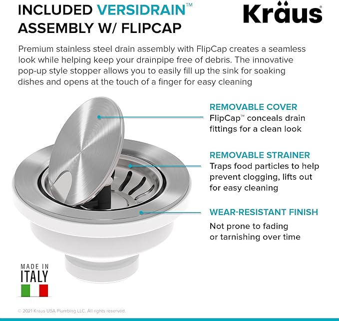 KRAUS Kitchen Sink Bellucci 32” Undermount Workstation Granite, Metallic White, Accessories, KGUW1-33WH