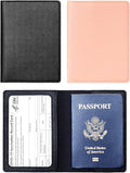2 Pack Passport covers and Vaccine Card Holder Arouselove PU Leather Passport Wallet Vaccine Case Protector Slot Travel Passport Wallets for Women & Men