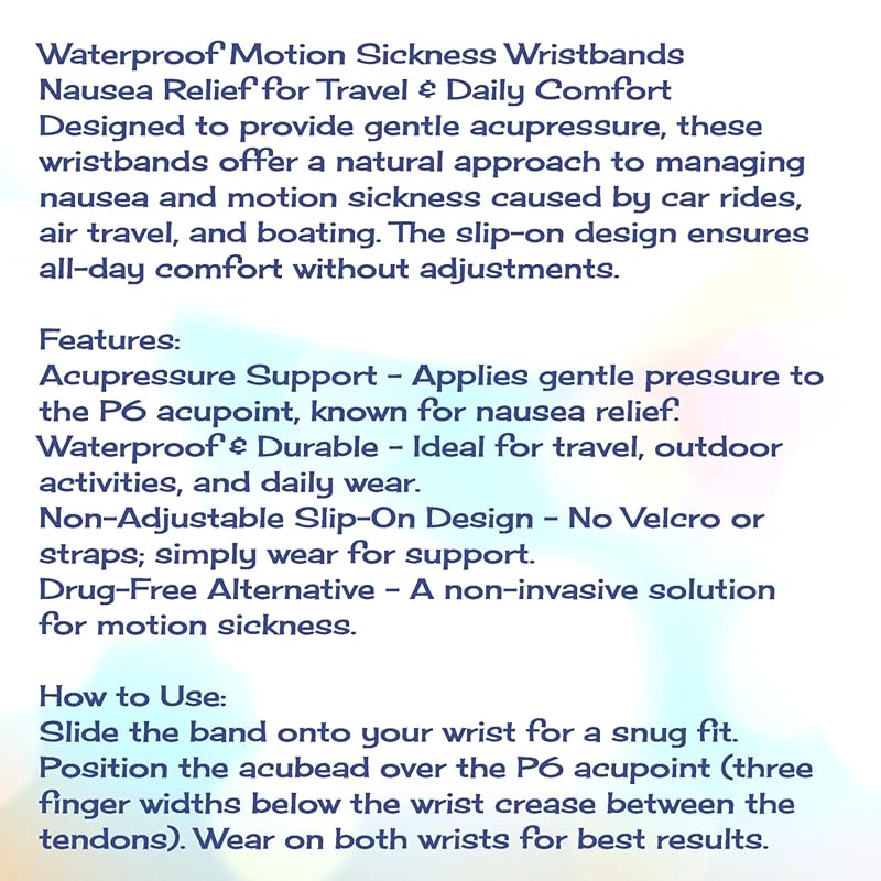 Motion Sickness Relief Acupressure Wristbands for Kids and Adults – Waterproof, Slip-On, Nausea Relief, Motion Sickness, Travel (2 Pack) (Sage Green, X-Large 9)