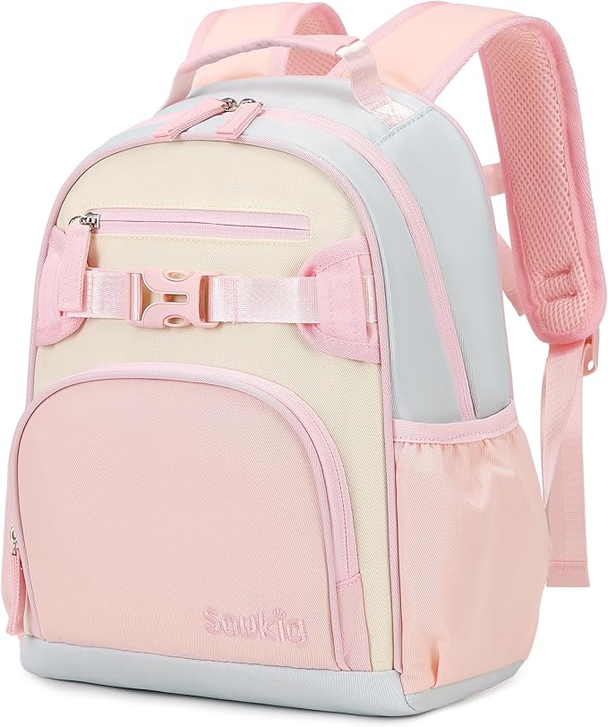 Cute Mini Toddler Backpacks for Girls 2-4 Little Kids Backpack preschool Bookbag (Pink and Cream)