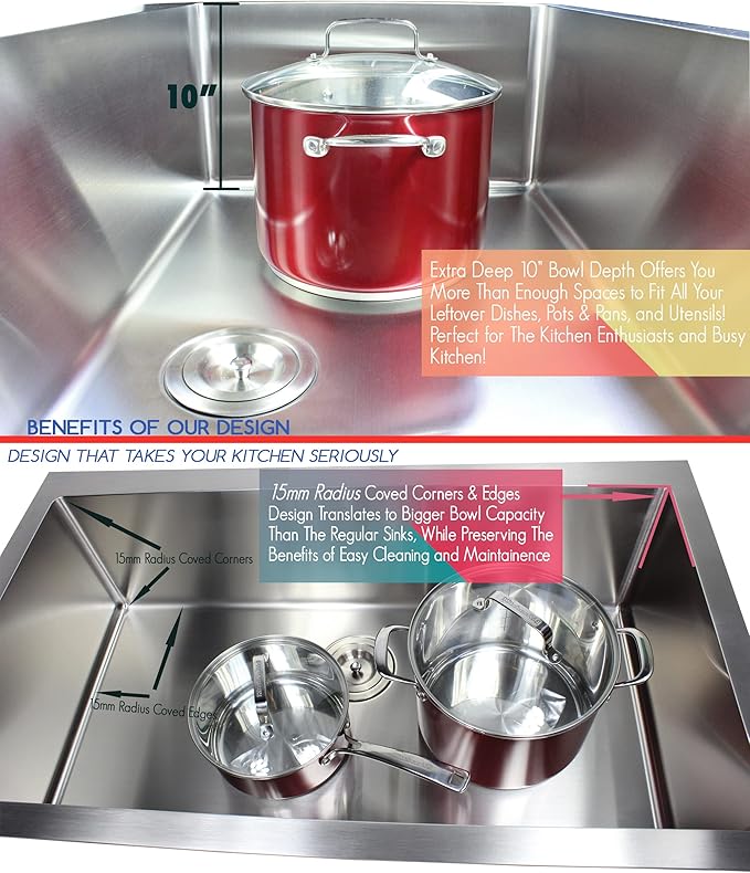 17 in. x 15 in. x 9 in. 16-Gauge Stainless Steel Undermount Single Bowl Bar Prep Kitchen Sink with Silicon Dishrack and Strainer