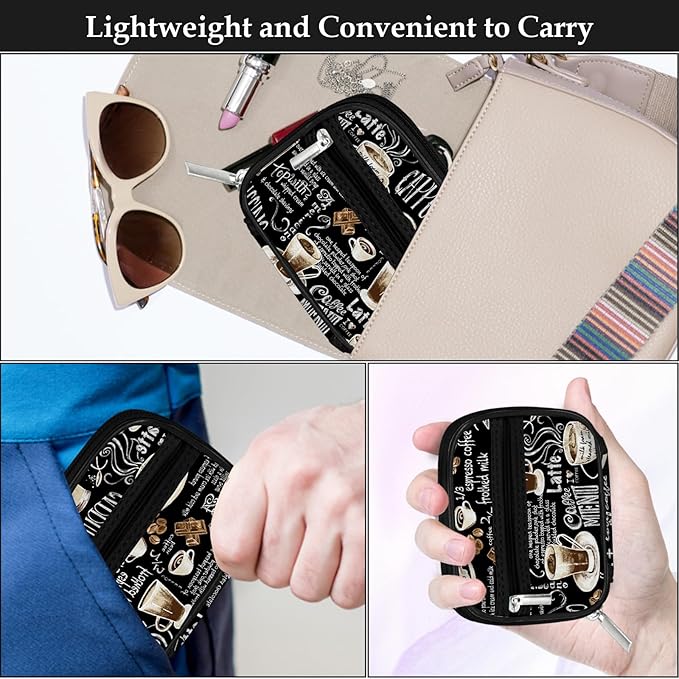 Serfeymi Weekly Travel Pill Organizer Pill Case for Purse with Removable 7 Day Pill Box, Fashionable Travel Medicine Organizer Pill Container for Medicine, Vitamin, Supplement - Black 02