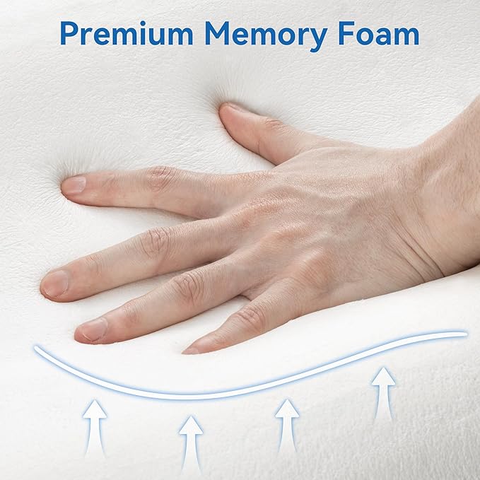 AM AEROMAX 32" King Size Contour Memory Foam Pillow, Cervical Pillow for Neck Pain Relief, Neck Orthopedic Sleeping Pillows for Side, Back and Stomach Sleepers