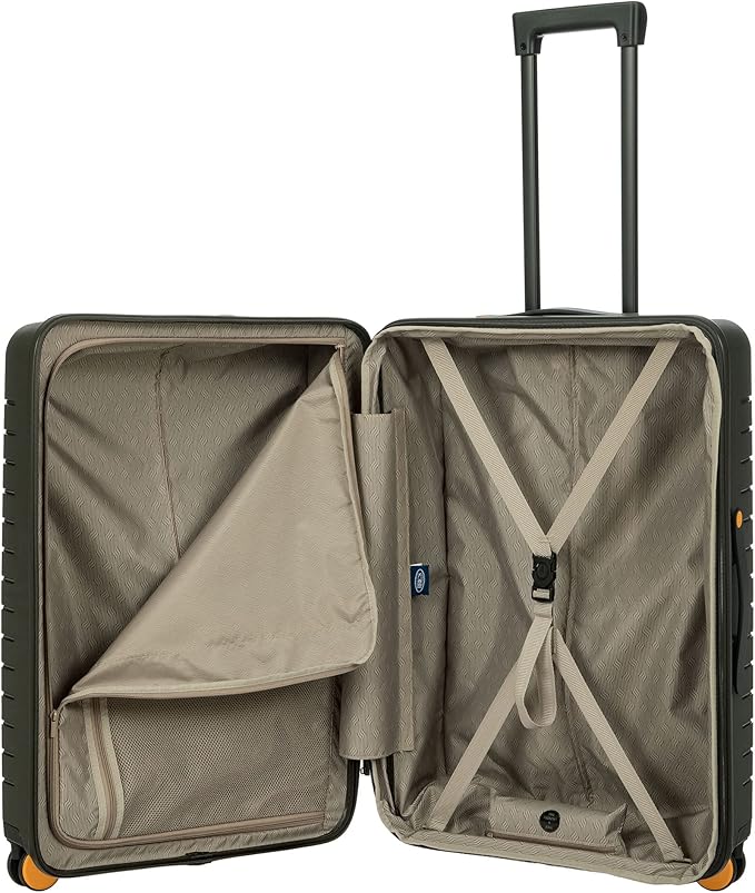 Bric's B|Y Ulisse Spinner Carry-On Suitcase, Lightweight Expandable Hard Shell Luggage with TSA Lock and Smooth 360° Wheels 21 Inch – Olive