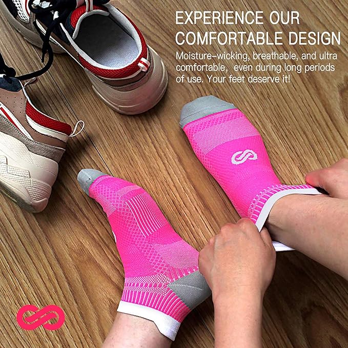 PAPLUS Ankle Compression Sock for Men and Women 2/4/6 Pairs, Low Cut Compression Running Sock with Ankle Support