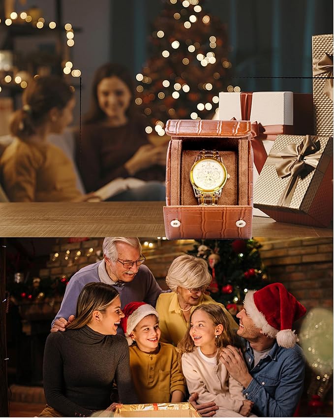 MR.OKAY Single Watch Travel Case-Classic Leather Watch Case With Superb Texture.(Portable Watch Roll Or Organizer For Storage And Display).Festival Gift For Men,All Handcrafted By Artisans.