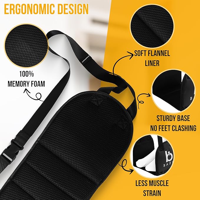 BAZIL Airplane Foot Hammock - Portable and Adjustable Foot Hammock - Airplane Travel Essential for Relaxing Your Journey - Footrest for Car and Office Use