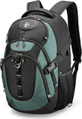 Swissdigital Design Laptop Backpack with USB Charging Port, TSA Travel Backpack Fits 15.6 inches Computer, 31L College School Backpack for Men, Lake Green/Black | SD803