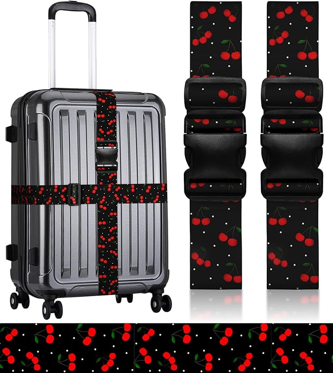 Luggage Straps for Suitcases Travel Belt Luggage Band Heavy Duty Traveling Luggage Identifier Cute Women Girls Unique Accesory,