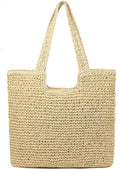 Straw Beach Bags for Women Woven Beach Tote Bag Casual Boho Large Shoulder Handbags Purse for Vacation Holiday