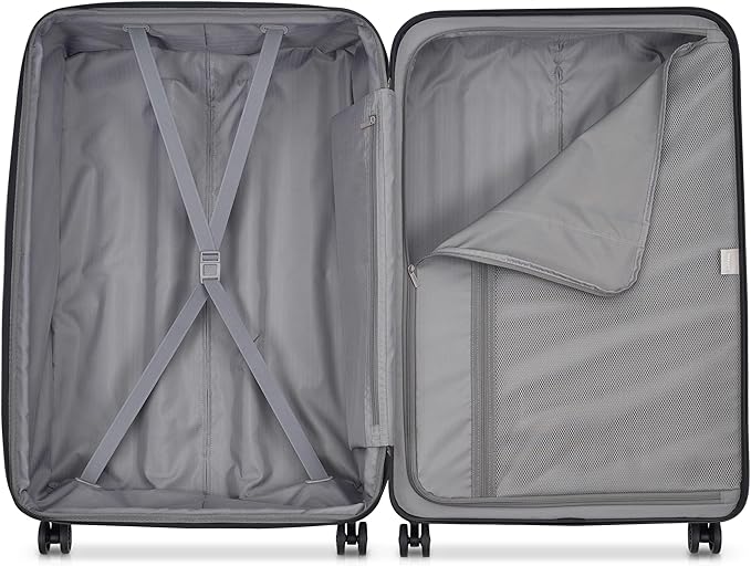 DELSEY PARIS Helium Aero Hardside Expandable Luggage with Spinner Wheels, Latte, Checked-Large 28 Inch