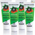 MOUTHWATCHERS Whitening Fluoride Free Naturally Sourced Toothpaste, 4 Tubes, 3 oz Each, for Sensitive Teeth and Gums, Fresh Organic Mint and Propolis, by Dr. Plotka's