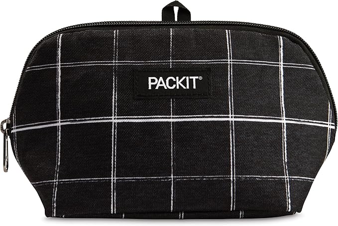 PackIt Snack Bag, Black Grid, Normal