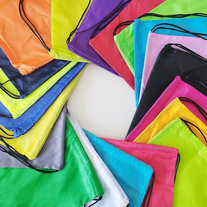 600Pcs Drawstring Backpack Bags String Backpack Sports Sack Pack Bulk Cinch Tote Gym Bag For Women Men Outdoor Traveling Sports Backpack(20 Colors)