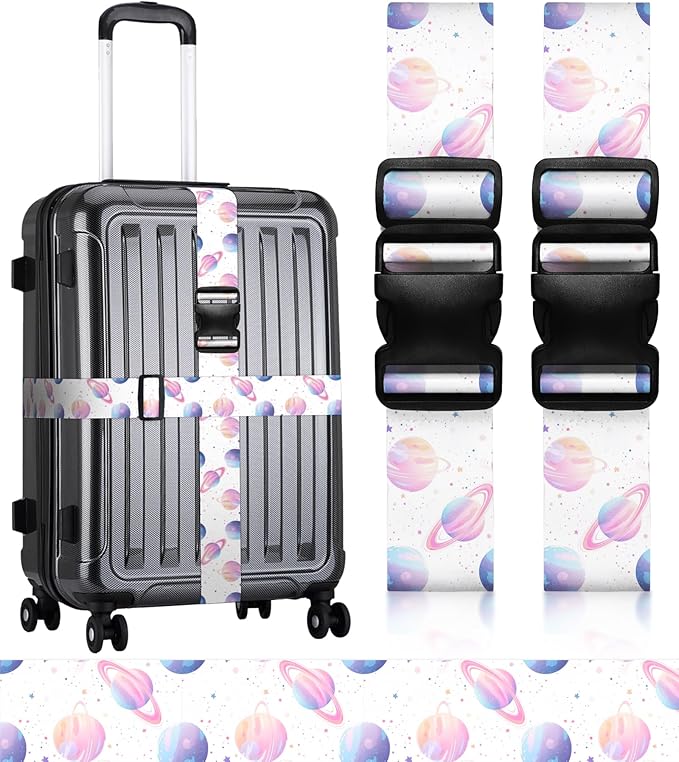 Luggage Straps for Suitcases Travel Belt Luggage Band Heavy Duty Traveling Luggage Identifier Cute Women Girls Unique Accesory,
