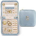 Vlando Preppy Stuff for Teen Girls, Girls Jewelry Box, Teen Girl Chid Gifts Trendy Stuff, Monogrammed Gifts Travel Jewelry Case, Gifts for Teen Girls, Things for Teen Girls - Letter B, Blue