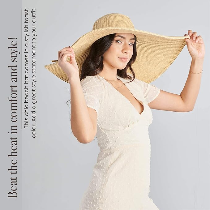 San Diego Hat Company Women's Ultrabraid X-Large Brim Hat, Adjustable Sun Hat with UPF 50+