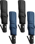 Yahenda 4 Pack Windproof Travel Umbrellas Bulk Automatic Open and Close Umbrella Folding Rain Umbrella for Men Women