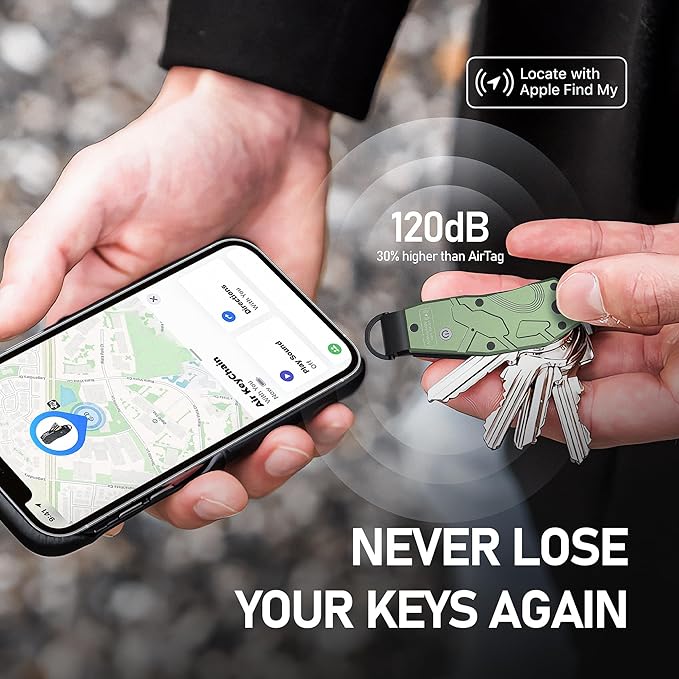 Zeeker Air Keychain, Key Organizer Works with Apple Find My, Built-in airtag chips, Holds 2-6 Keys, Car Key Chains with GPS Tracker, Key Finder, Minimalist Key Holder for Men and Women, (iOS Only)