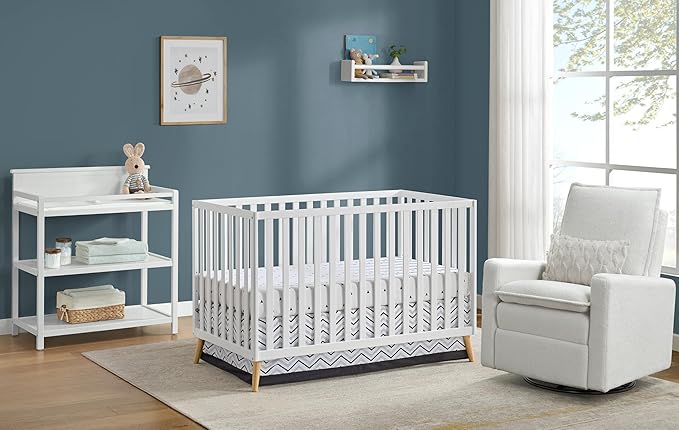 Oxford Baby Cozy Nest Convertible Island Crib, Snow White/Natural