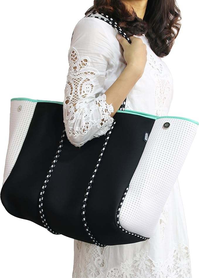 QOGiR Neoprene Multipurpose Beach Bag Tote with Inner Zipper Pocket … … … …