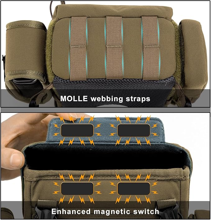 Binocular Harness Chest Pack: Bino Case with Rangefinder Pocket