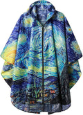 SaphiRose Rain Poncho Jacket Coat Hooded for Adults with Pockets
