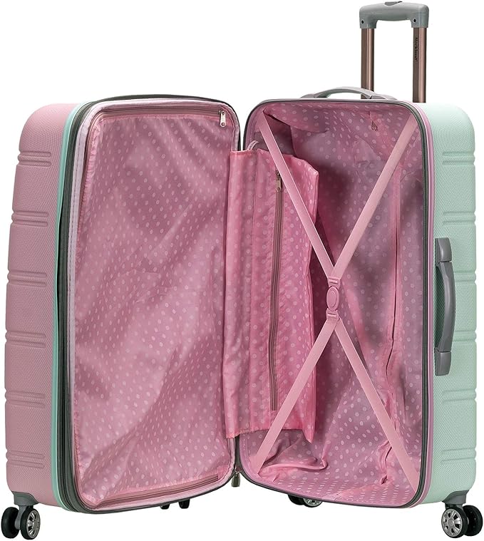 Rockland Melbourne Hardside Expandable Luggage with Spinner Wheels, Mint, 2 Piece (20/28)