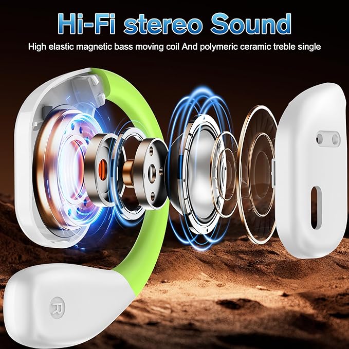 AI Language Translation Earbuds, Translator Earbuds Real Time with iOS & Android, Noise Cancelling,144-Language Bluetooth Headphones Translating Device for Travel and Business, White